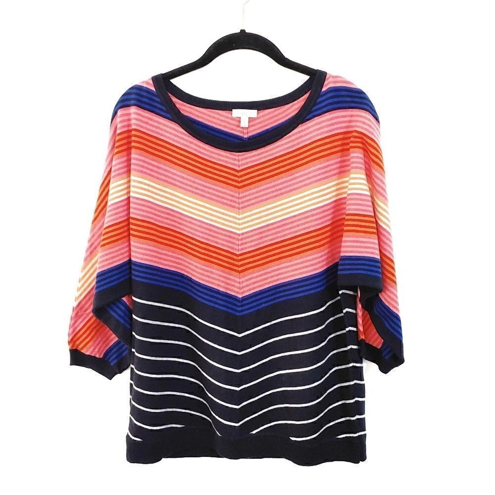 Talbots Striped Dolman Sweater Multicolor Small Women's - Picture 2 of 6